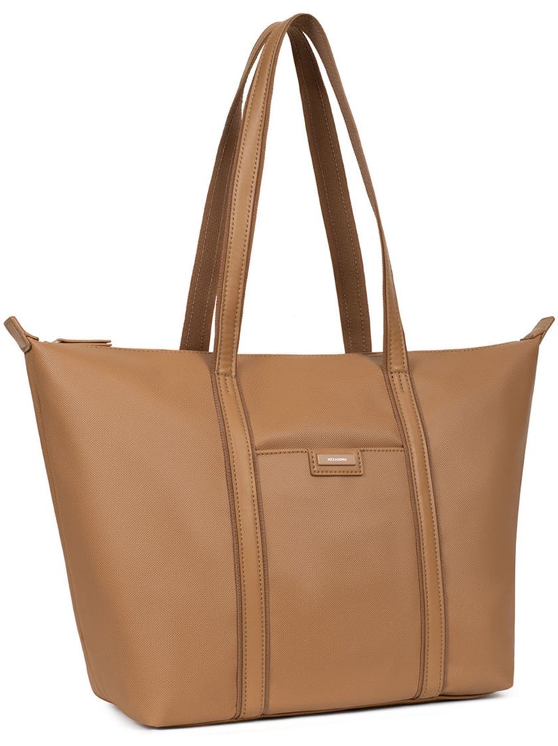 Borsa a spalla - a4 - grande joyce hexagona Marrone chiaro - Kiabi