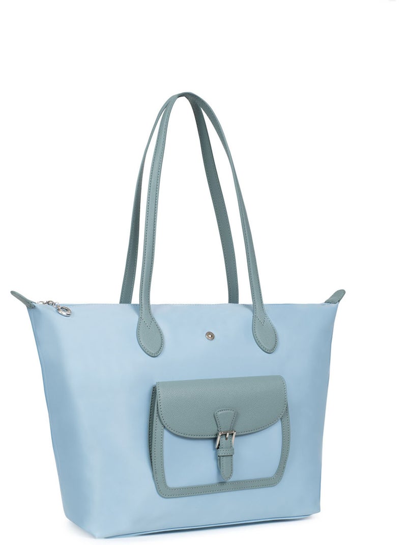 Borsa a spalla - a4 - grande kiana hexagona Blu cielo - Kiabi