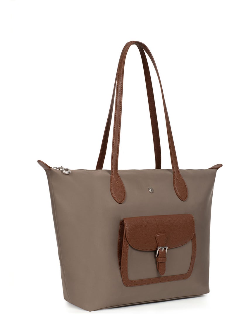 Borsa a spalla - a4 - grande kiana hexagona Tortora - Kiabi
