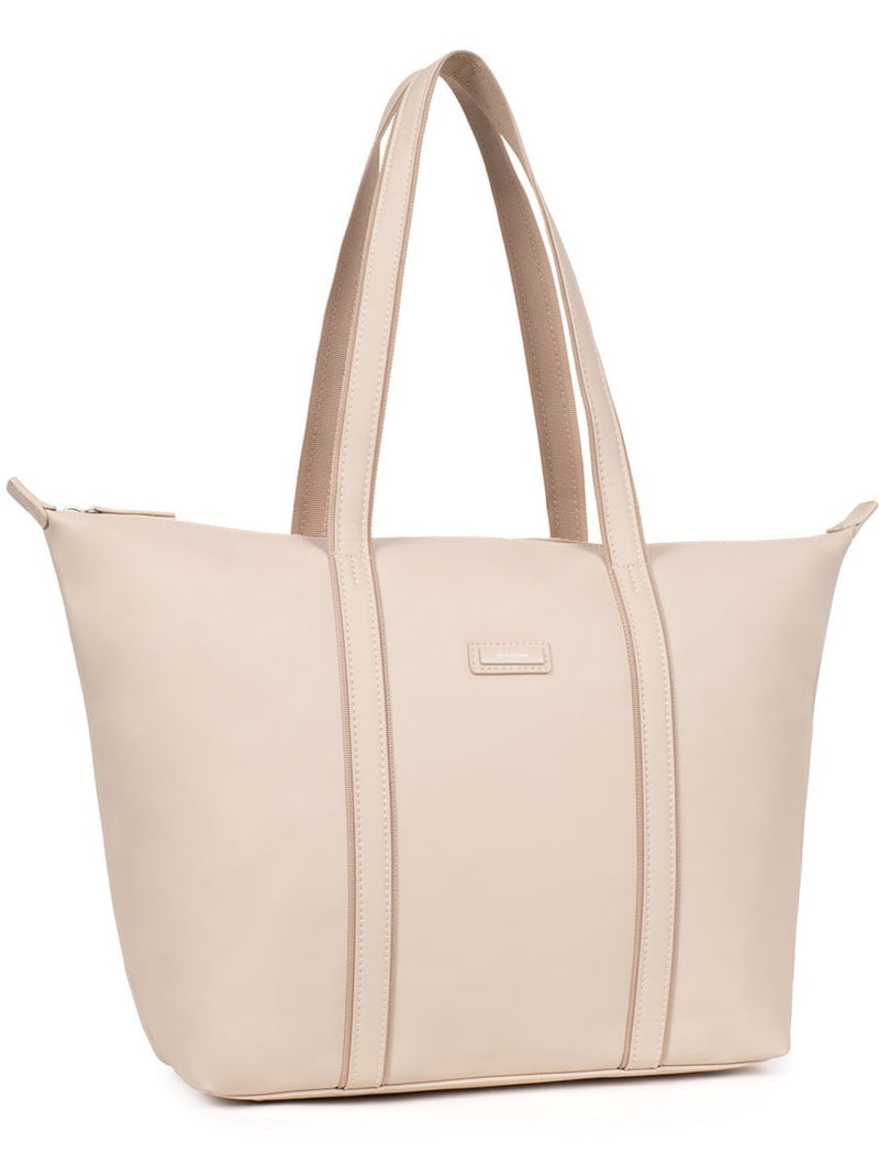 Borsa a spalla - a4 - grande tara hexagona Avorio - Kiabi