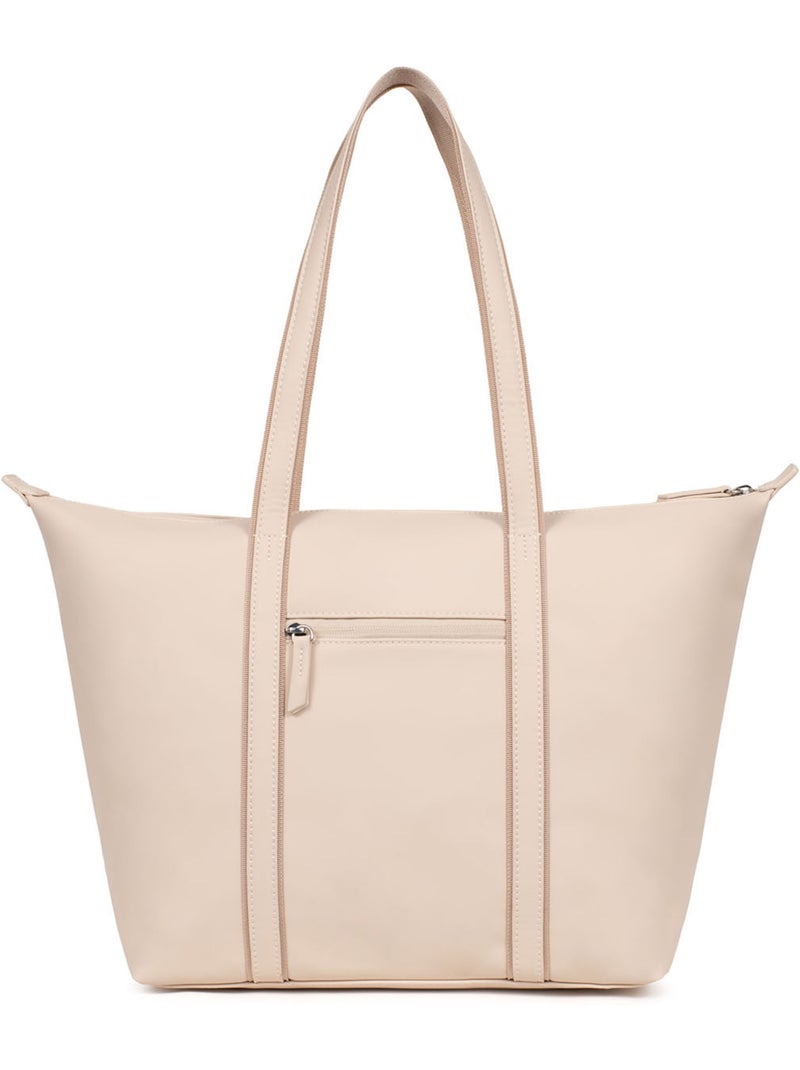 Borsa a spalla - a4 - grande tara hexagona Avorio - Kiabi