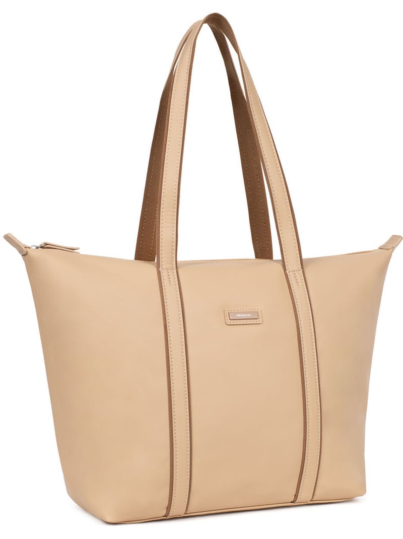 Borsa a spalla - a4 - grande tara hexagona Beige sabbia - Kiabi