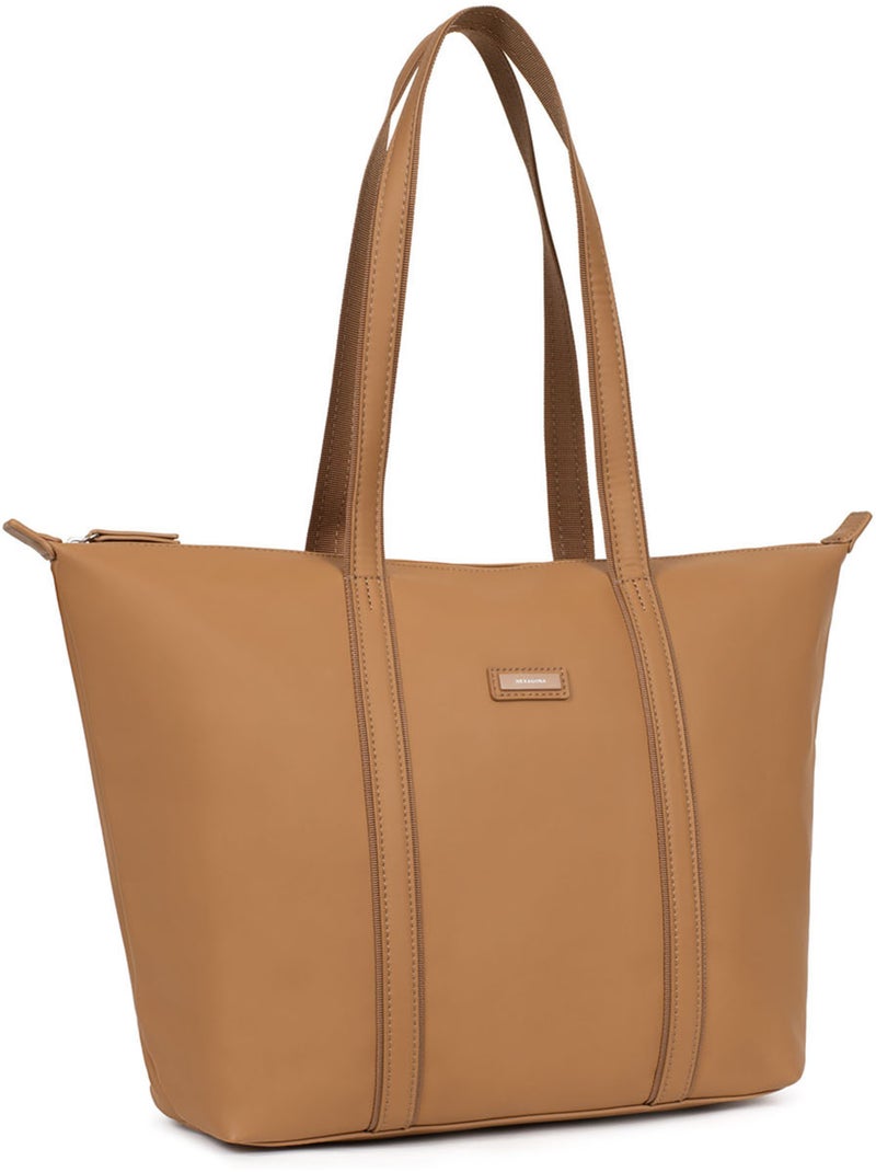 Borsa a spalla - a4 - grande tara hexagona Marrone chiaro - Kiabi