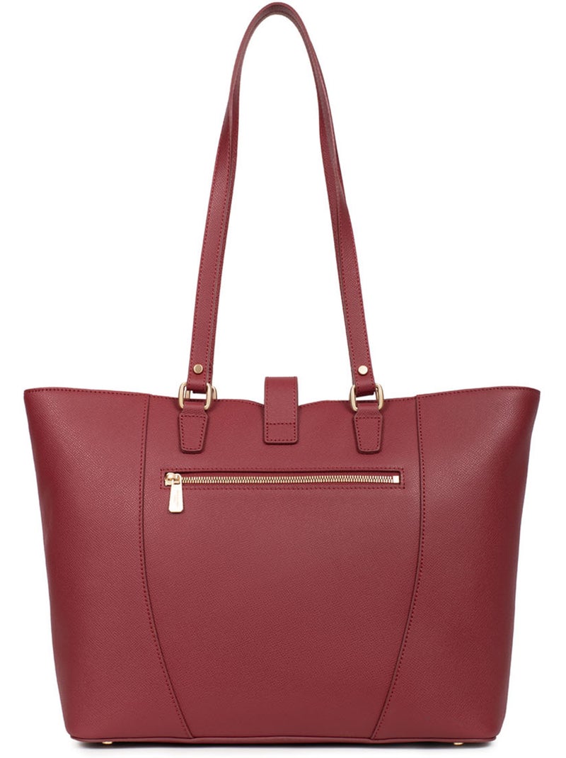 Borsa a spalla - a4 - pelle aude hexagona Rosso carminio - Kiabi