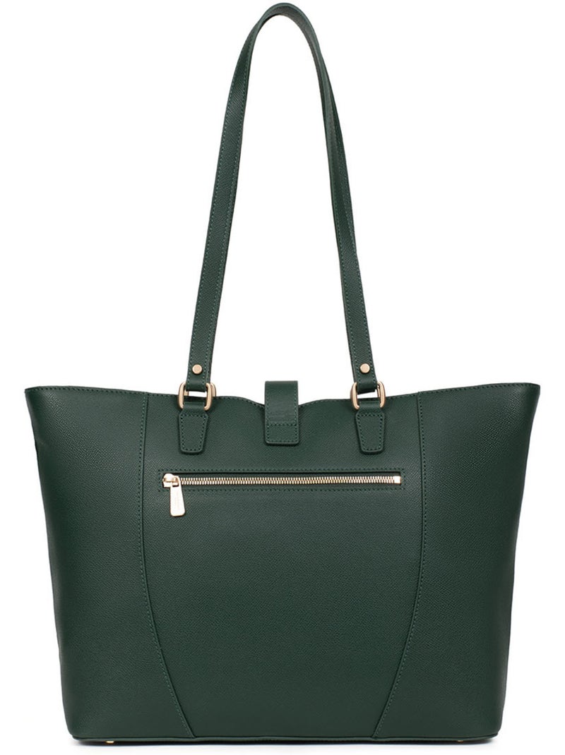 Borsa a spalla - a4 - pelle aude hexagona Verde scuro - Kiabi