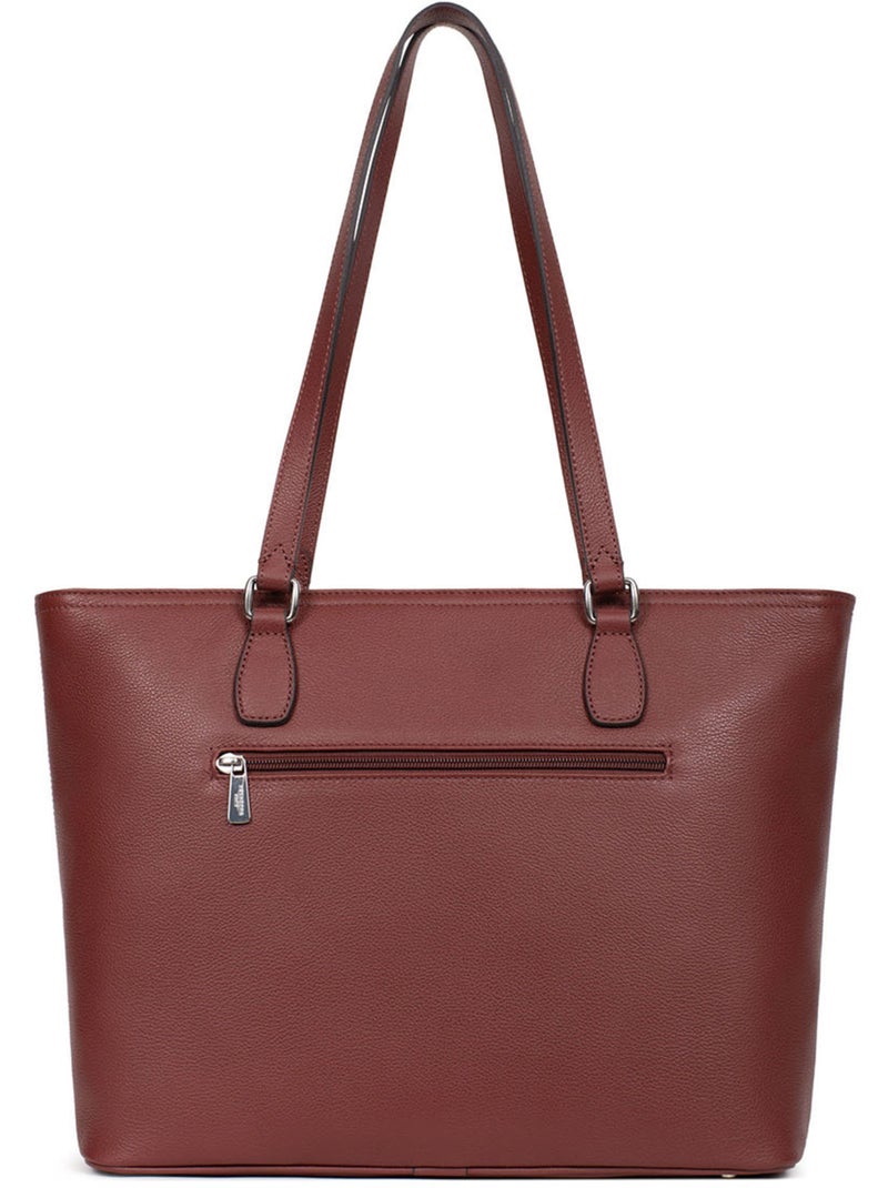 Borsa a spalla - a4 - pelle mirabelle hexagona Bordeaux - Kiabi
