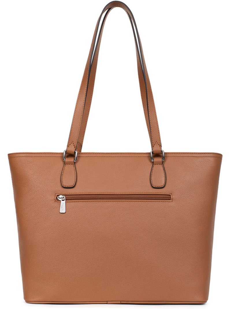 Borsa a spalla - a4 - pelle mirabelle hexagona Marrone chiaro - Kiabi