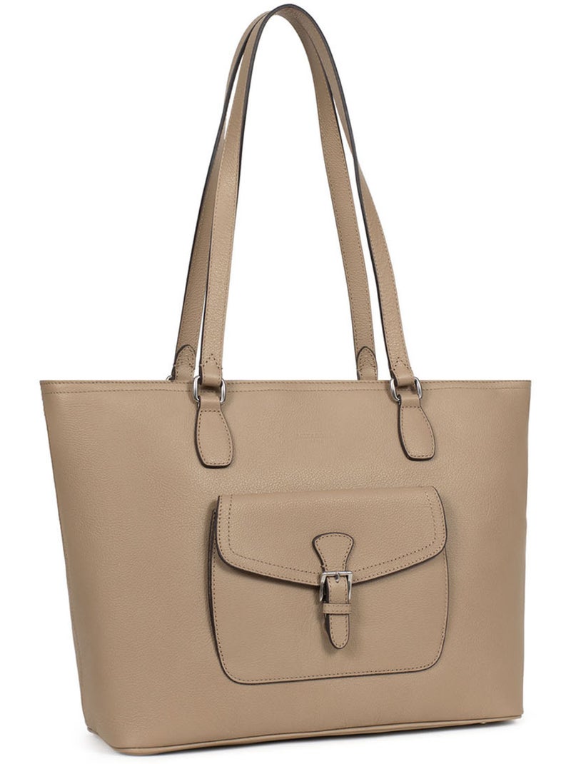 Borsa a spalla - a4 - pelle mirabelle hexagona Marrone glacé - Kiabi