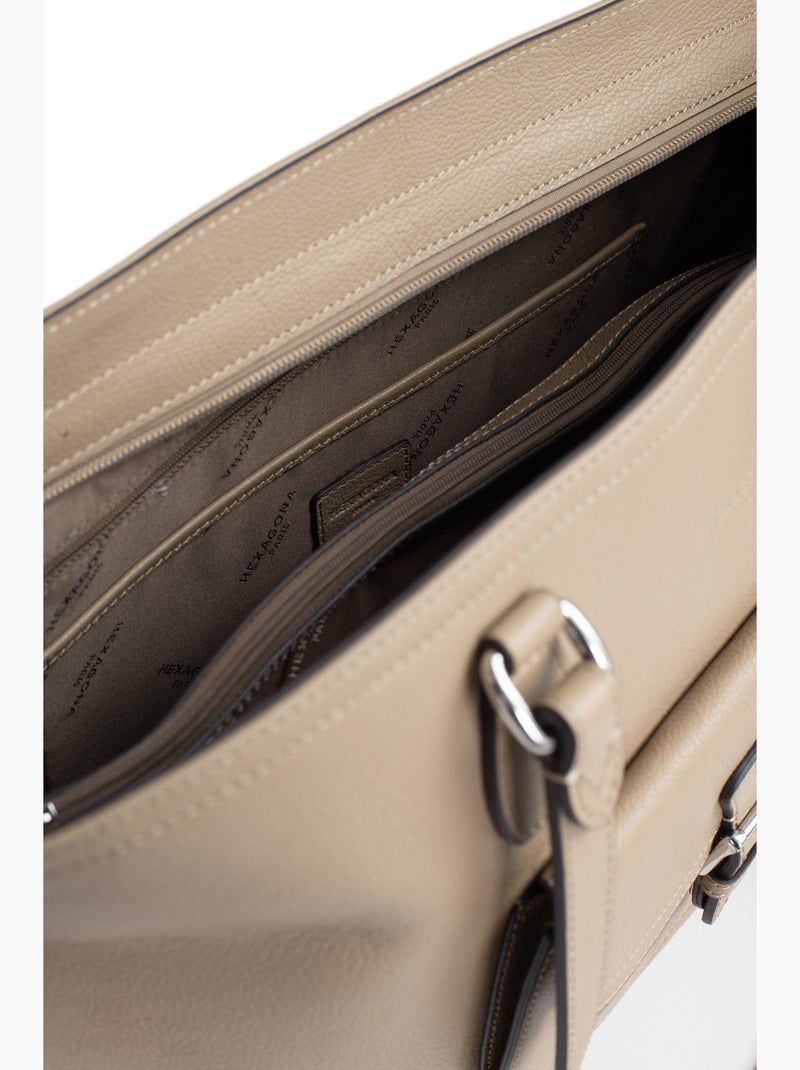Borsa a spalla - a4 - pelle mirabelle hexagona Marrone glacé - Kiabi