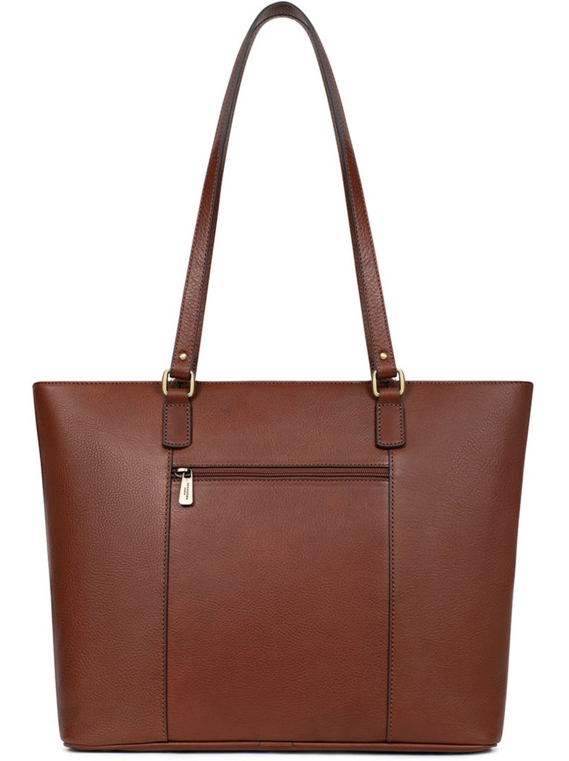 Borsa a spalla - a4 - pelle ondine hexagona Marrone - Kiabi