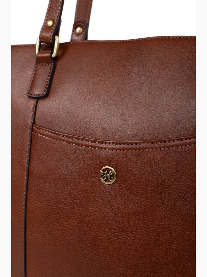 Borsa a spalla - a4 - pelle ondine hexagona Marrone - Kiabi