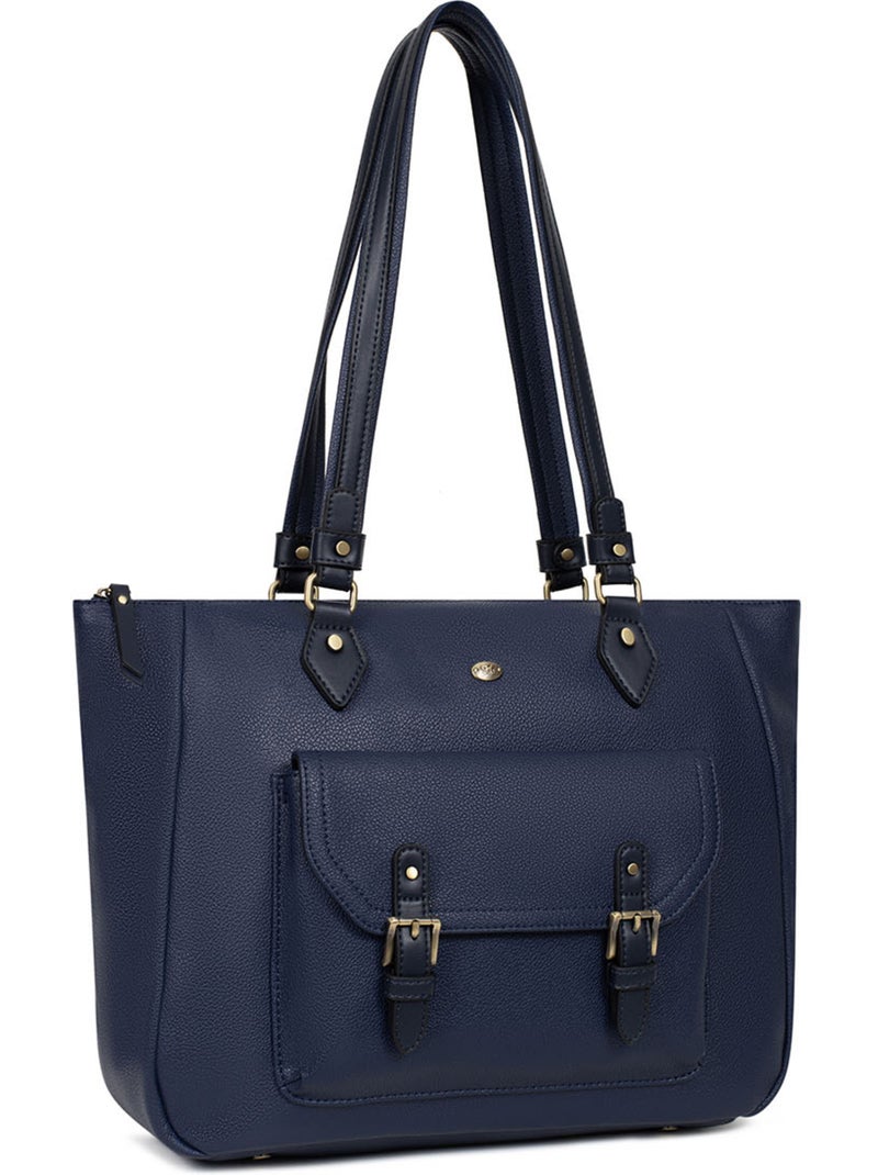 Borsa a spalla - a4 ronda hexagona Blu marino - Kiabi