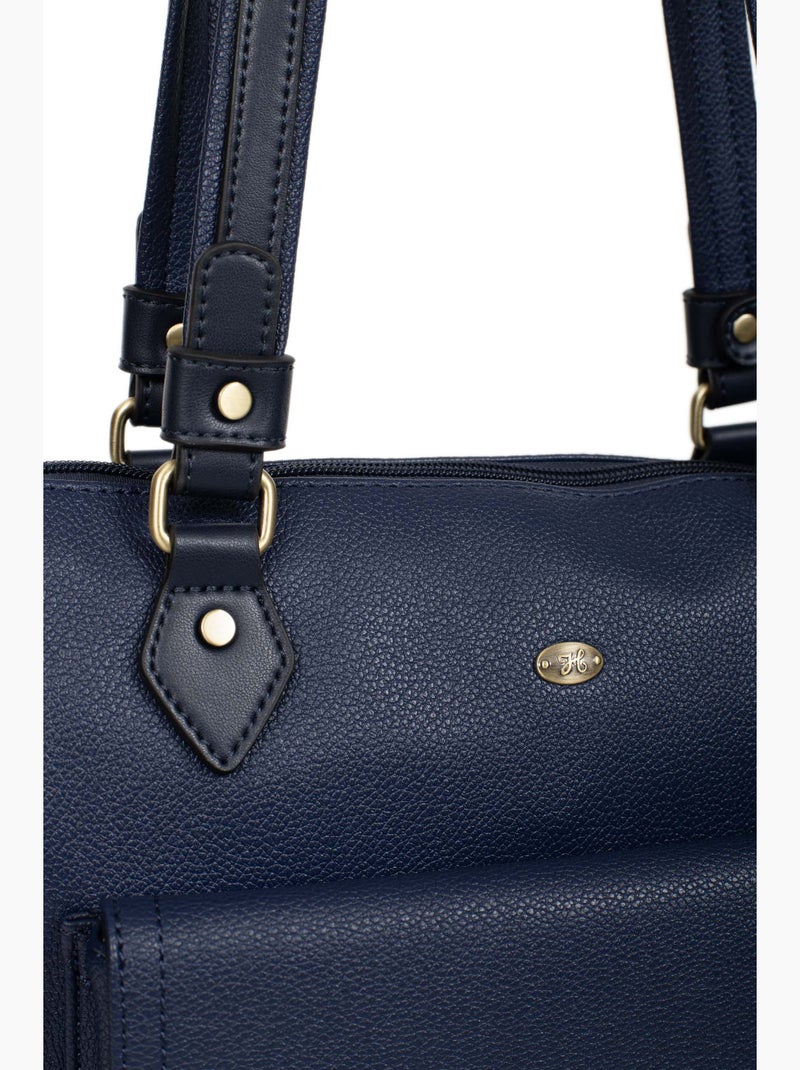 Borsa a spalla - a4 ronda hexagona Blu marino - Kiabi