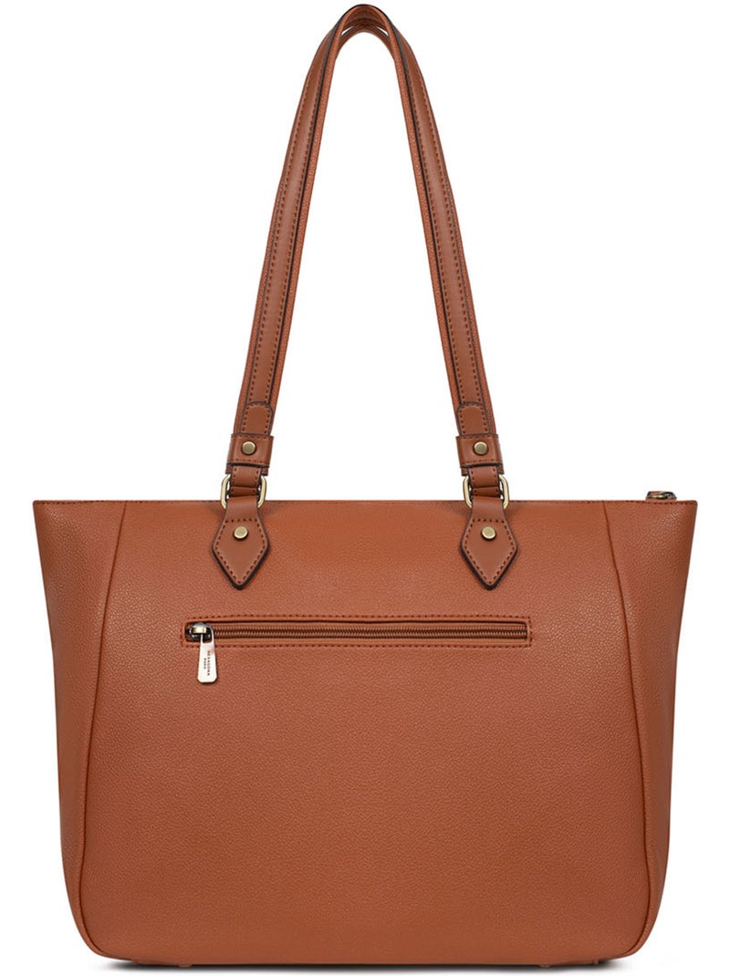 Borsa a spalla - a4 ronda hexagona Cognac - Kiabi