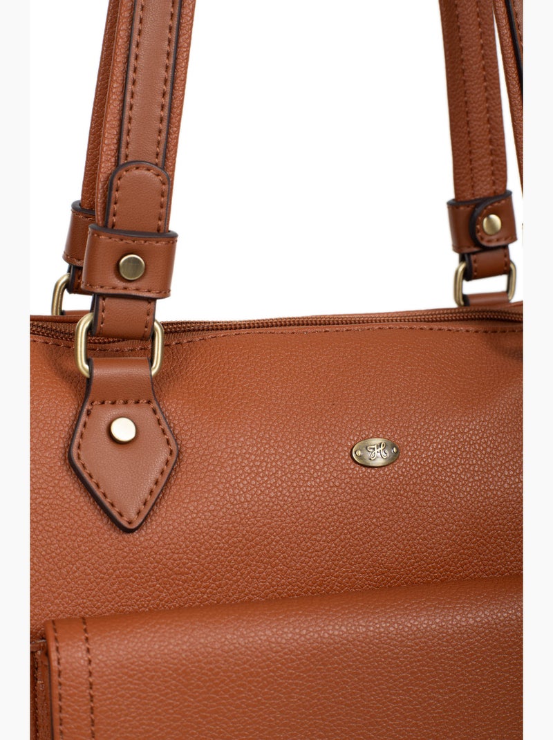 Borsa a spalla - a4 ronda hexagona Cognac - Kiabi