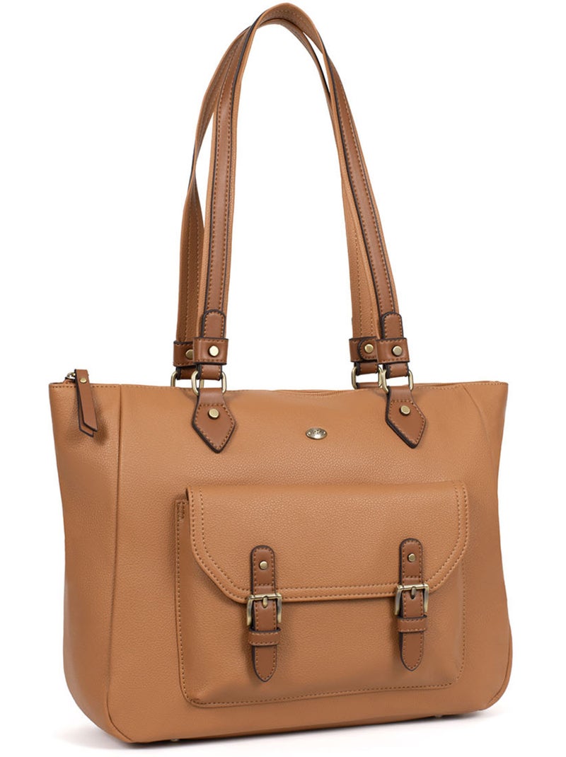 Borsa a spalla - a4 ronda hexagona Marrone chiaro - Kiabi