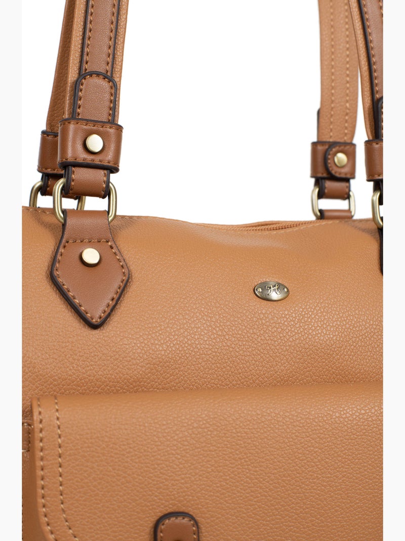 Borsa a spalla - a4 ronda hexagona Marrone chiaro - Kiabi