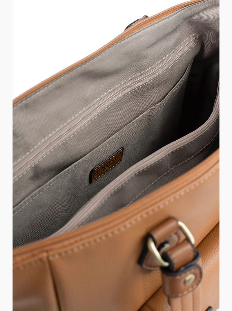 Borsa a spalla - a4 ronda hexagona Marrone chiaro - Kiabi