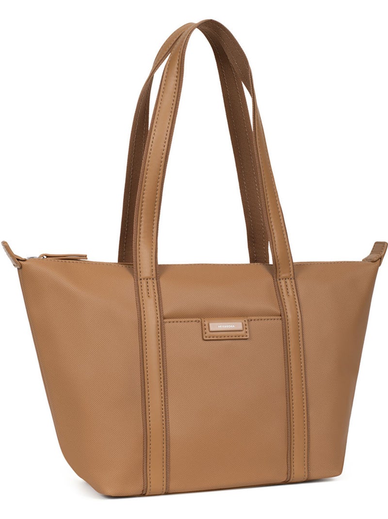 Borsa a spalla - media joyce hexagona Marrone chiaro - Kiabi