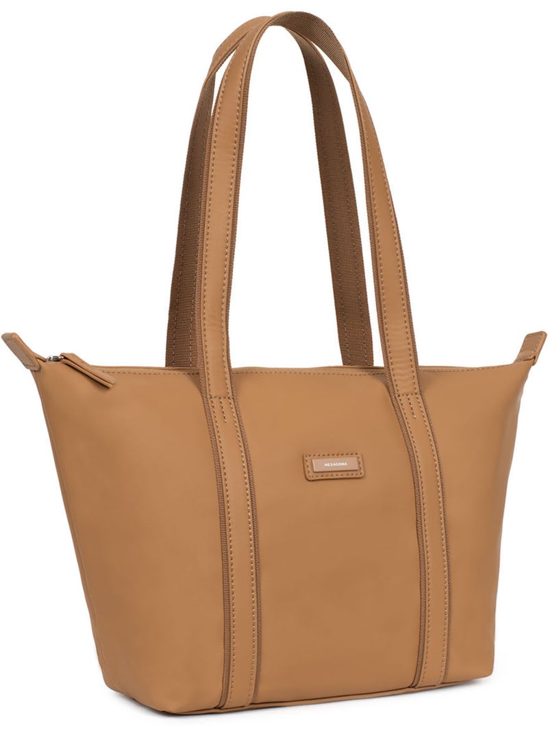 Borsa a spalla - media tara hexagona Marrone chiaro - Kiabi