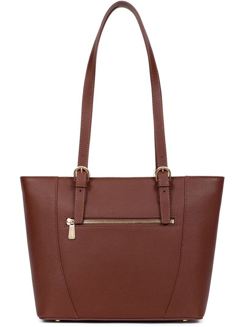 Borsa a spalla - pelle aude hexagona Marrone - Kiabi