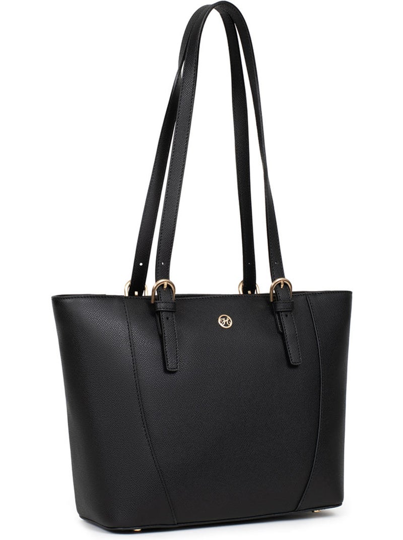 Borsa a spalla - Pelle AUDE Nero - Kiabi