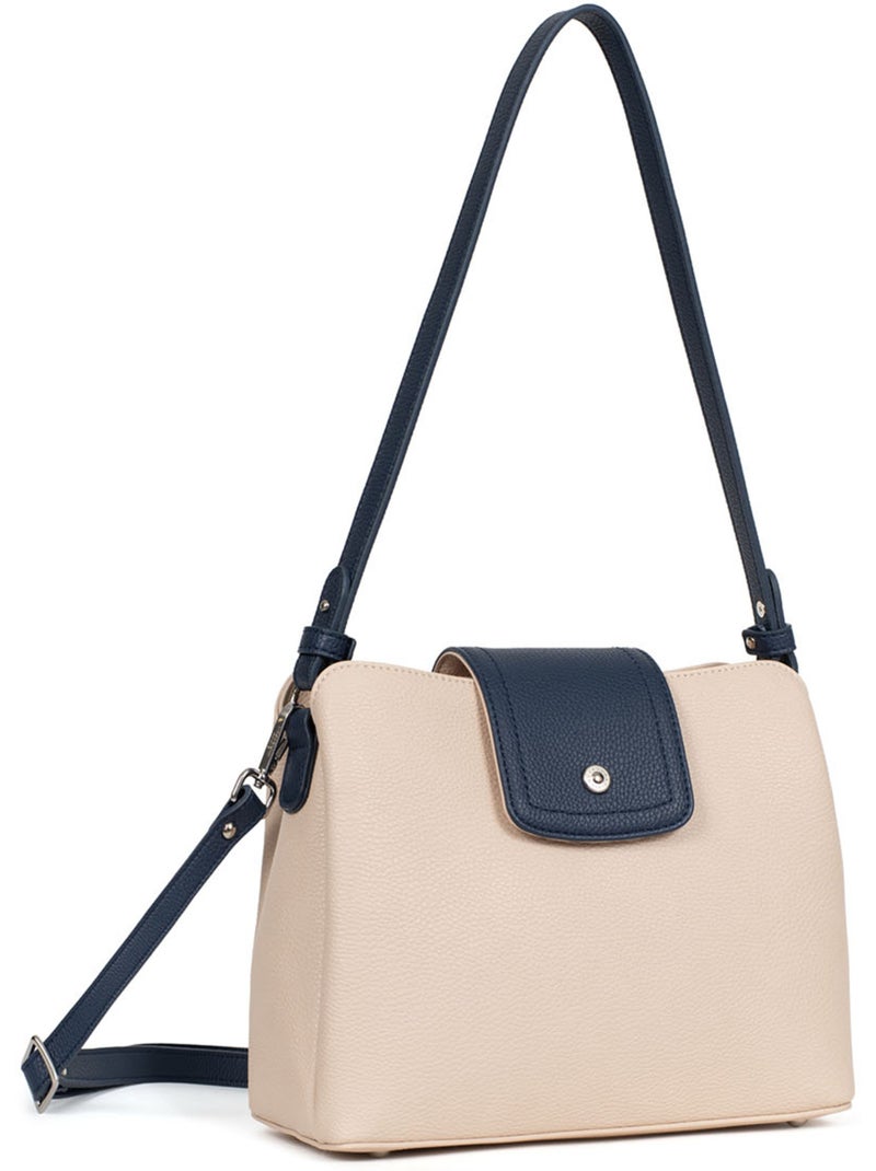 Borsa a spalla 1 manico maya hexagona Blu marino/Bianco - Kiabi