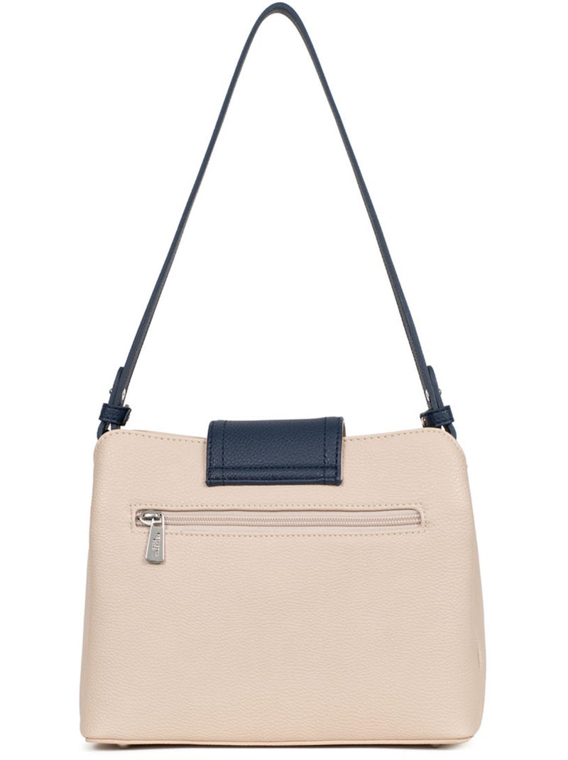 Borsa a spalla 1 manico maya hexagona Blu marino/Bianco - Kiabi