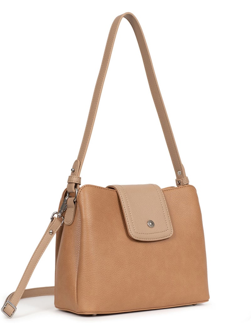 Borsa a spalla 1 manico maya hexagona Marrone chiaro - Kiabi