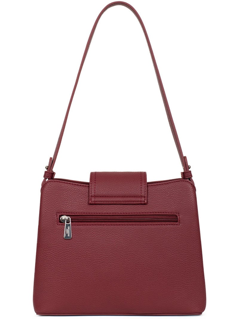 Borsa a spalla 1 manico maya hexagona Rosso carminio - Kiabi