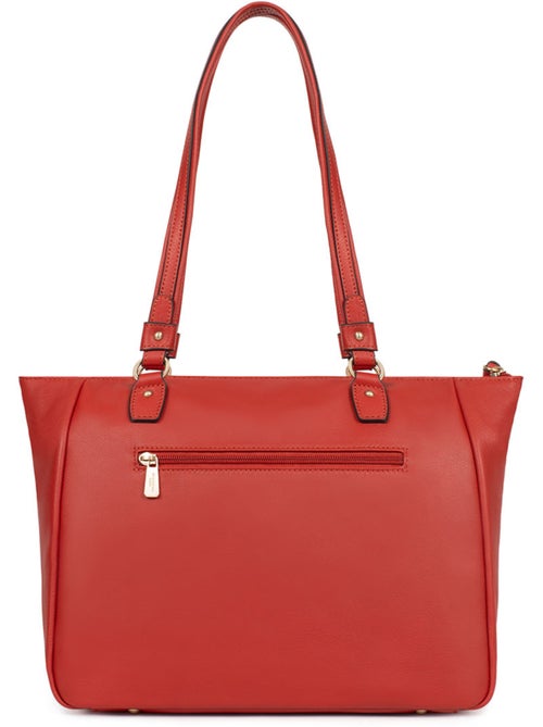 Borsa a spalla 2 manici - a4 - pelle di vitello taima hexagona - Kiabi