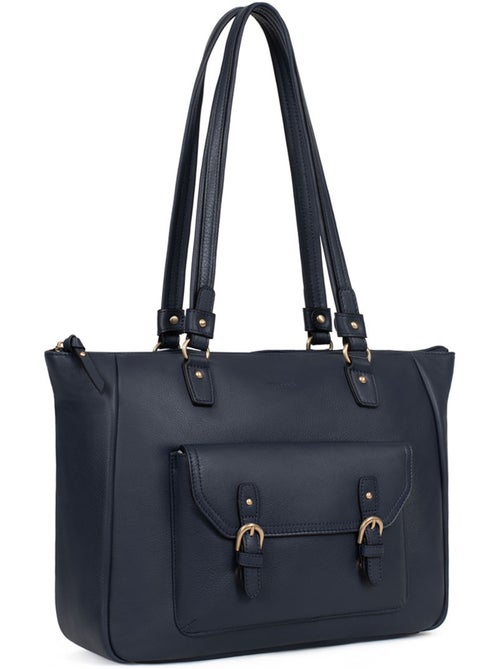 Borsa a spalla 2 manici - a4 - pelle di vitello taima hexagona - Kiabi