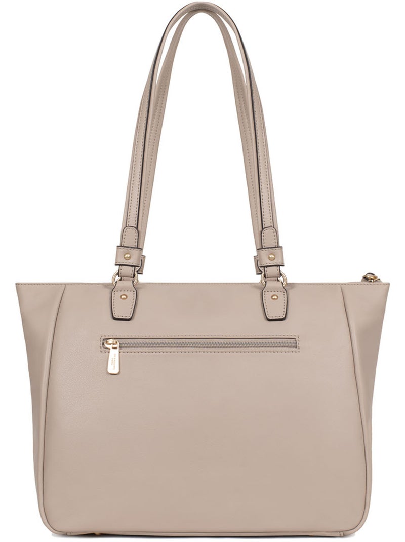 Borsa a spalla 2 manici - a4 - pelle di vitello taima hexagona Grigio - Kiabi