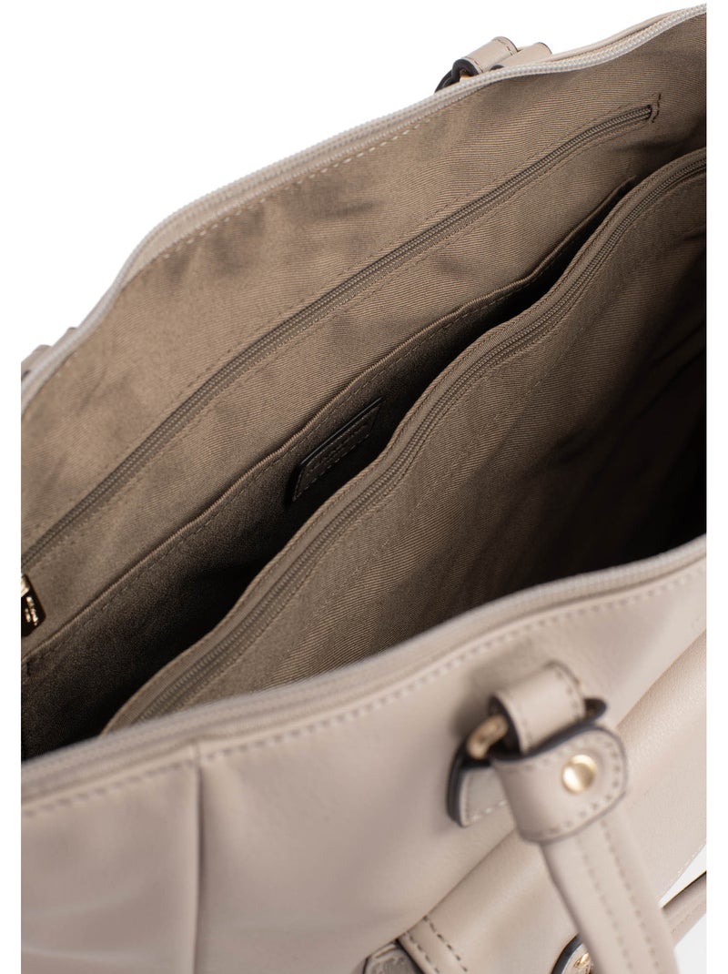Borsa a spalla 2 manici - a4 - pelle di vitello taima hexagona Grigio - Kiabi