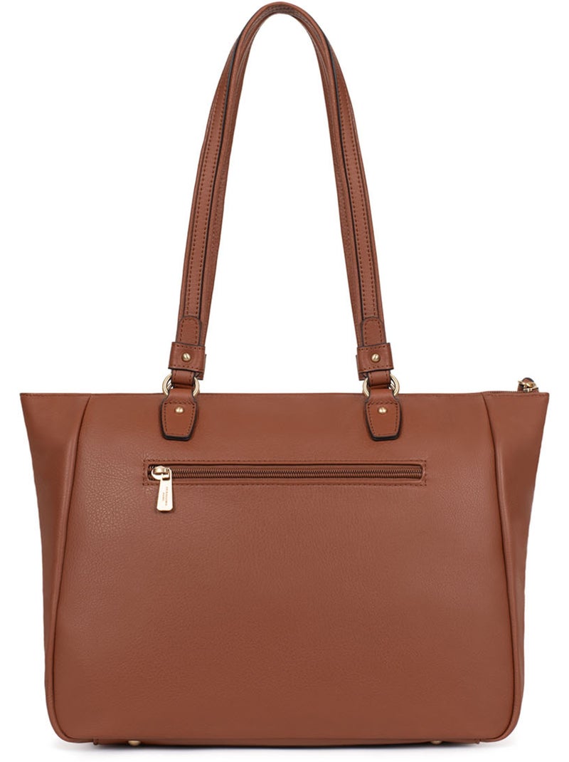 Borsa a spalla 2 manici - a4 - pelle di vitello taima hexagona Marrone - Kiabi