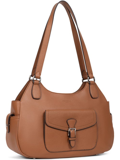 Borsa a spalla 2 manici - pelle mirabelle hexagona - Kiabi