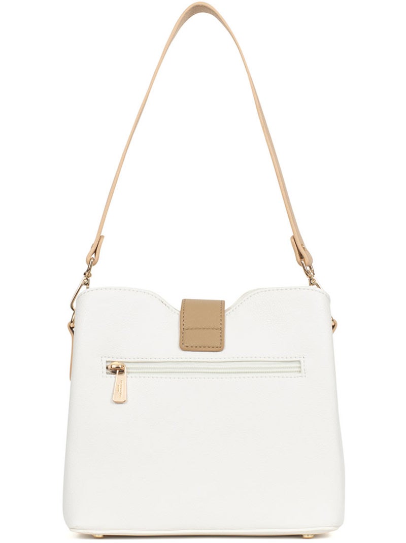 Borsa a spalla con 1 manico lys hexagona Bianco Multicolore - Kiabi