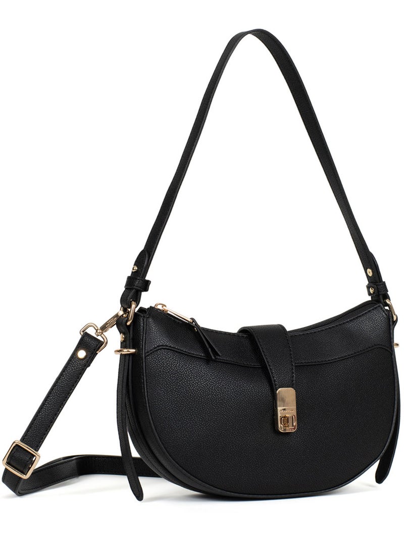 Borsa a spalla con 1 manico lys hexagona Nero - Kiabi