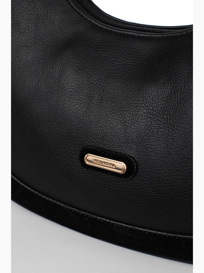 Borsa a spalla con 1 manico moly hexagona Nero - Kiabi