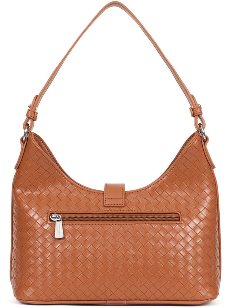 Borsa a spalla con 1 manico nila hexagona Marrone caramello - Kiabi