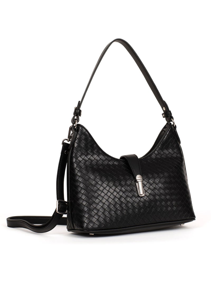 Borsa a spalla con 1 manico nila hexagona Nero - Kiabi