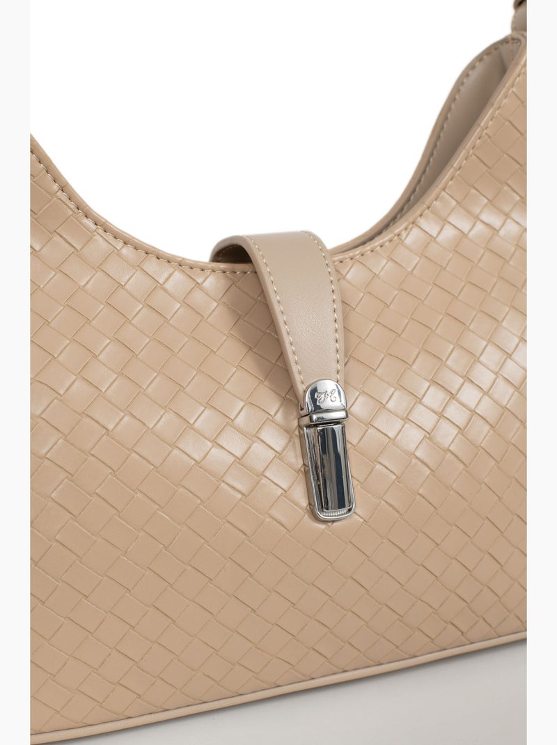 Borsa a spalla con 1 manico nila hexagona Tortora - Kiabi
