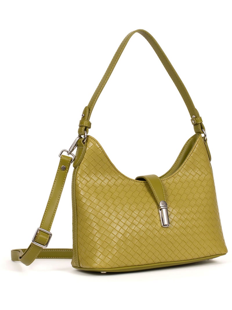 Borsa a spalla con 1 manico nila hexagona Verde chiaro - Kiabi