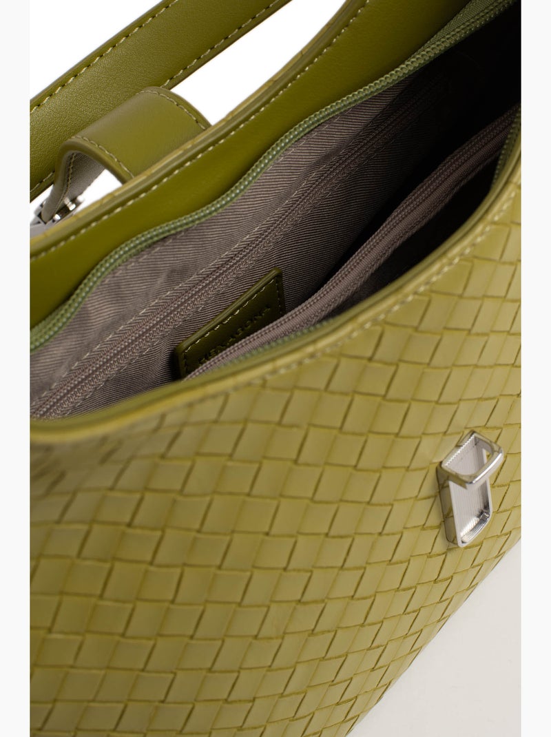 Borsa a spalla con 1 manico nila hexagona Verde chiaro - Kiabi