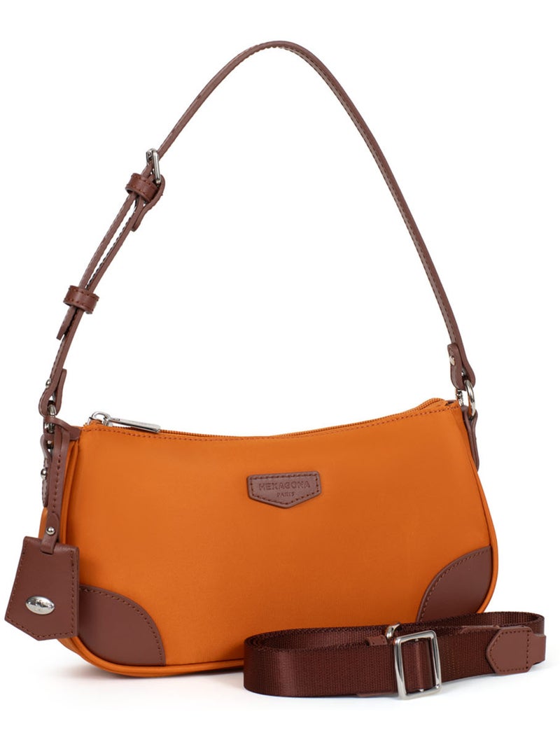 Borsa a spalla con 1 manico pop hexagona Arancione - Kiabi
