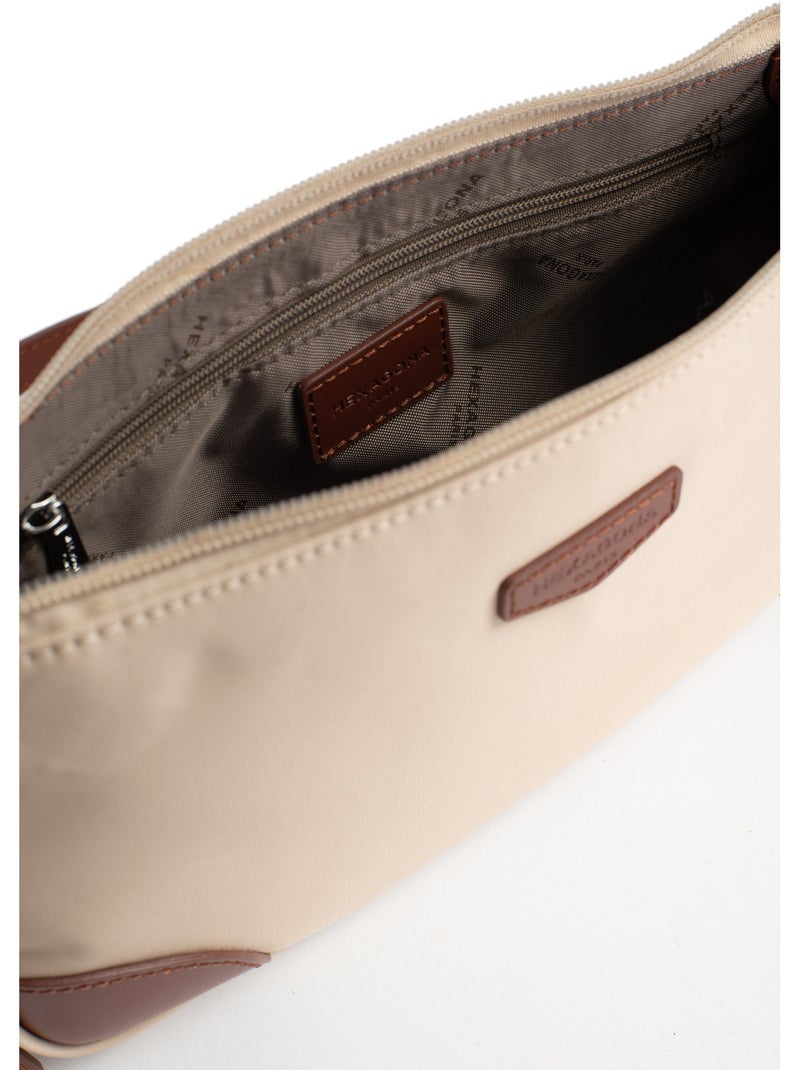 Borsa a spalla con 1 manico pop hexagona Beige sabbia - Kiabi