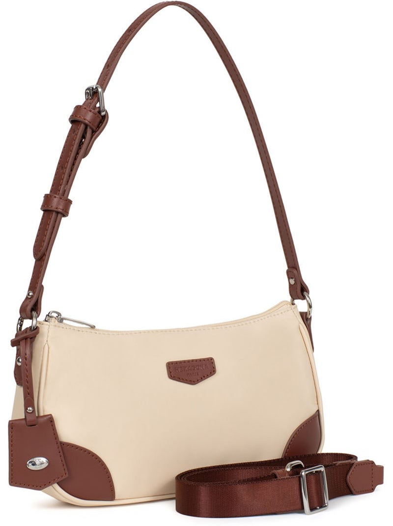 Borsa a spalla con 1 manico pop hexagona Crema - Kiabi