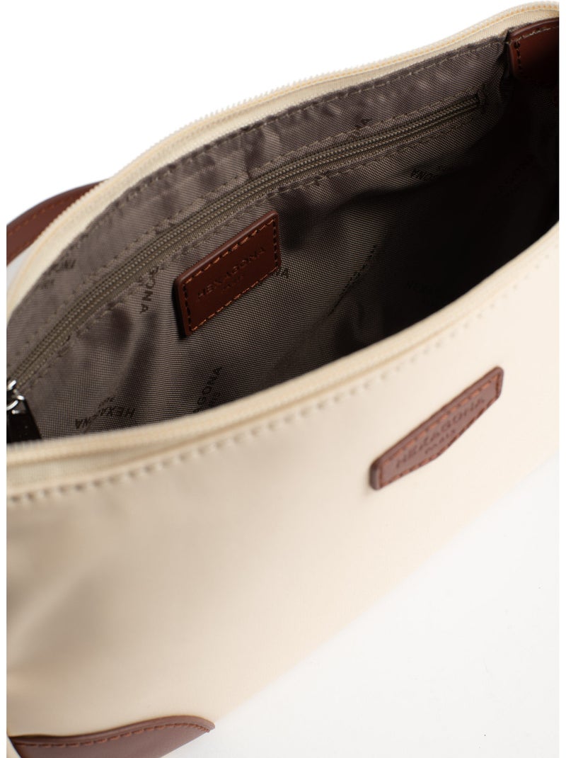 Borsa a spalla con 1 manico pop hexagona Crema - Kiabi