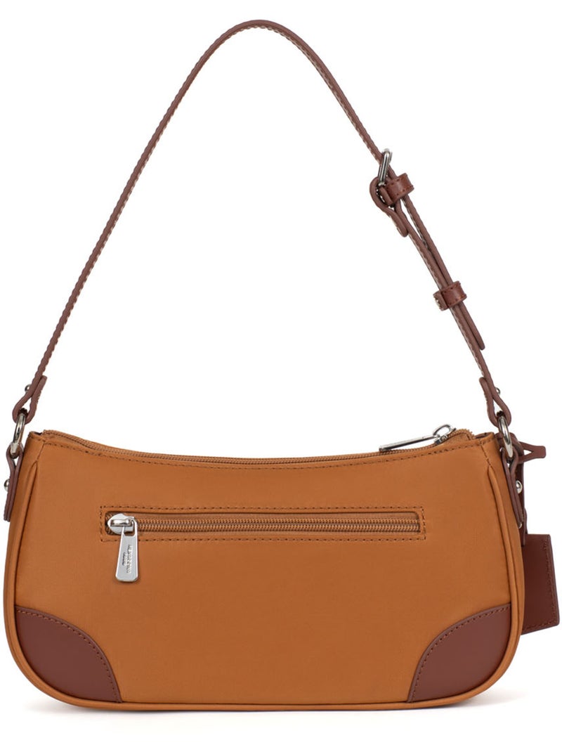 Borsa a spalla con 1 manico pop hexagona Marrone caramello - Kiabi