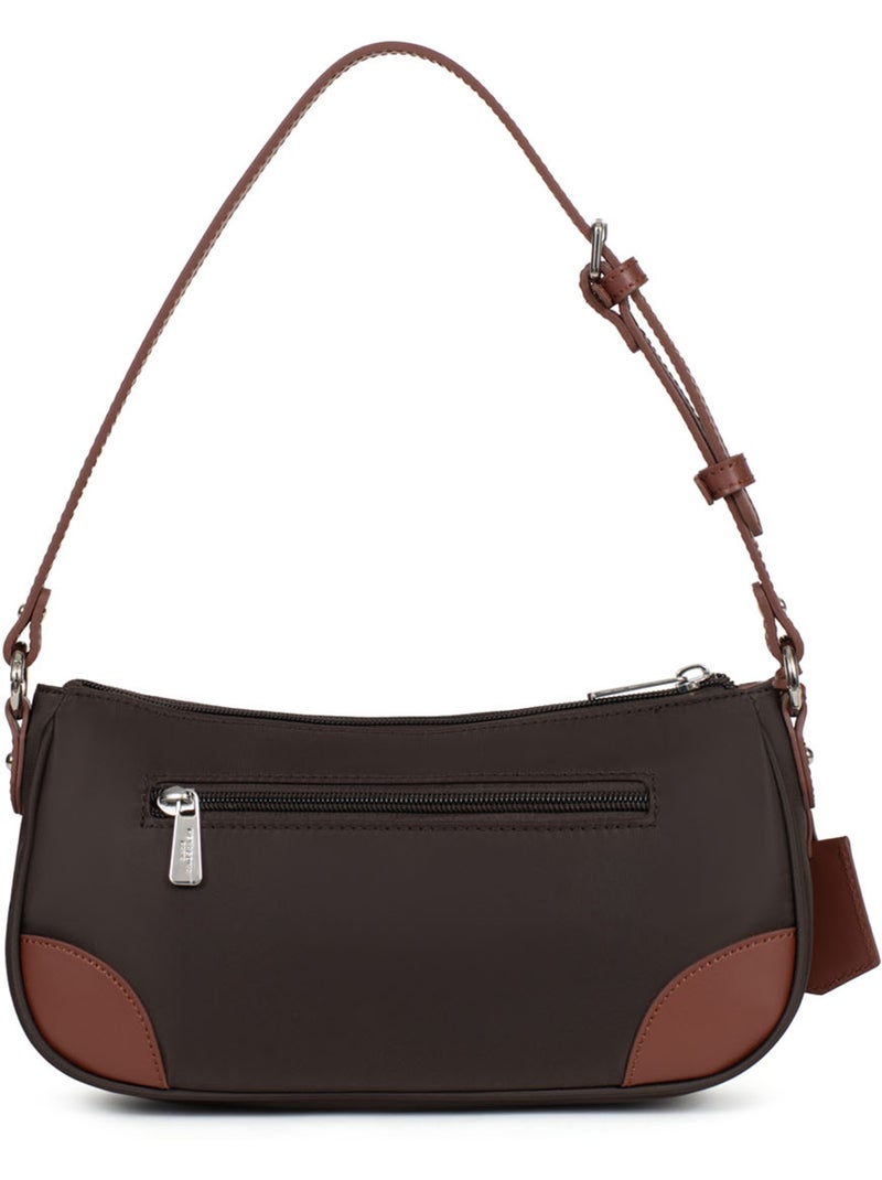 Borsa a spalla con 1 manico pop hexagona Marrone scuro - Kiabi